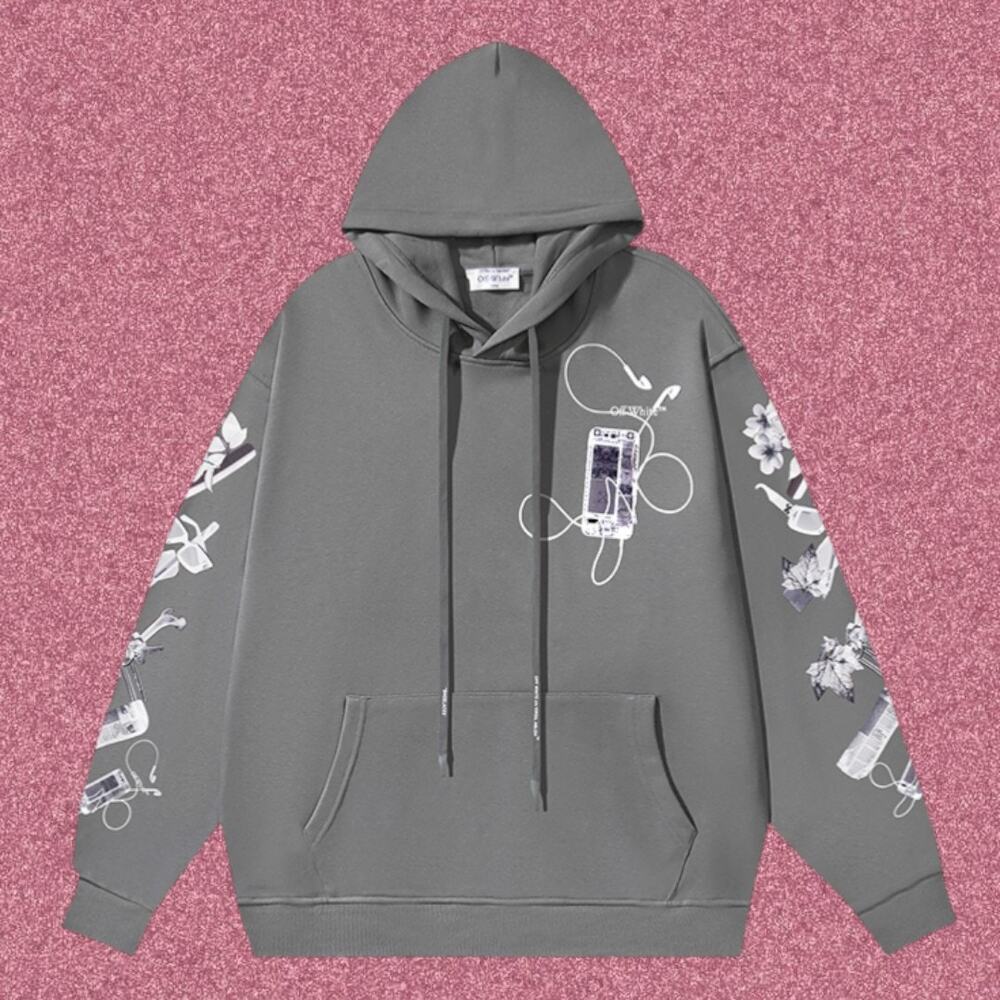 Off-White Grey Men's Hoodie